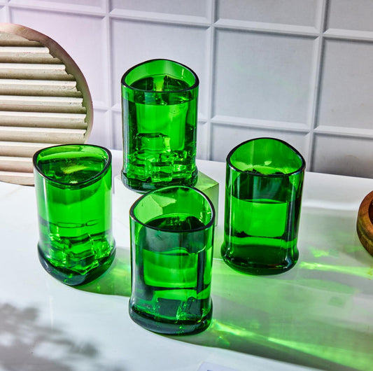 Glenfiddich Green Glass Set (4 pcs) – Handcrafted for Sustainable Living