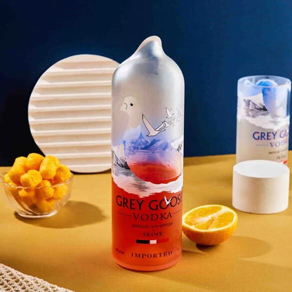 Grey Goose Water Jug with Handle – Upcycled Elegance for Modern Homes