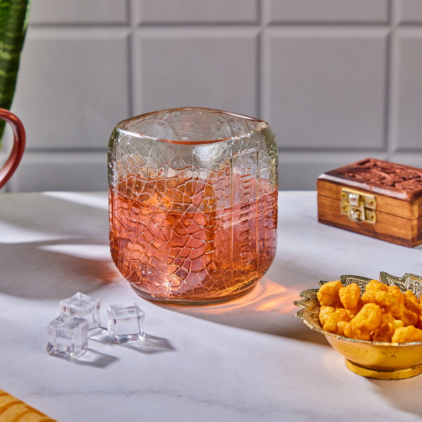 Old Monk Upcycled Glass Set (1, 2, or 4 pcs) 600 ml| Handcrafted from Original Bottles
